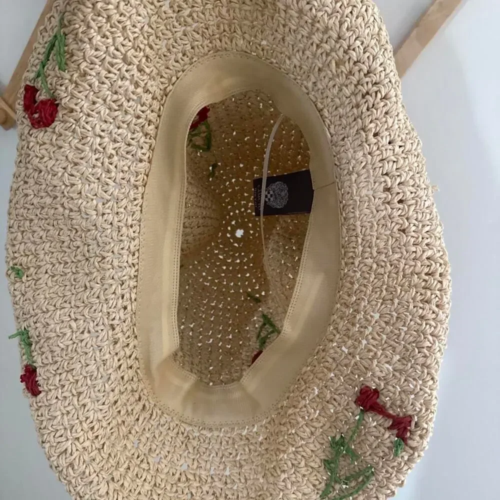 Vince camuto cream straw hat